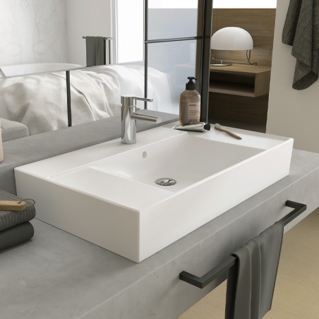 ALBUS 80 - Lavatório Mural Rectangular - C/FURO 810X455X145