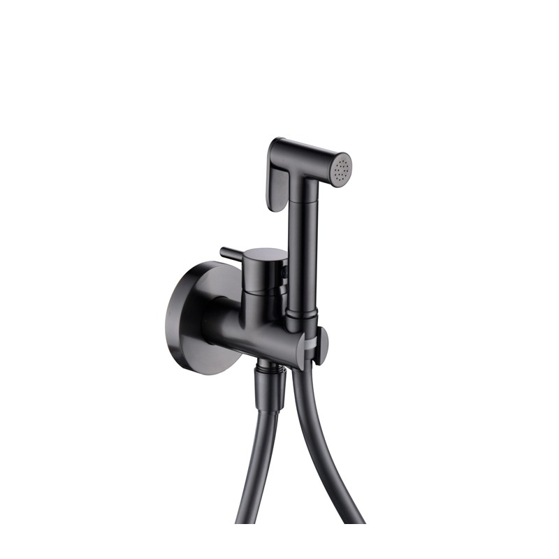 DUCHETA HIGIÉNICA MUNICH - MONOCOMANDO DE EMBUTIR - COR PVD BLACK GUN
