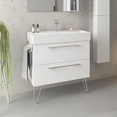 FUSSION CHROME 80 BRANCO MATE - Móvel Suspenso 2 GAV 80cm
