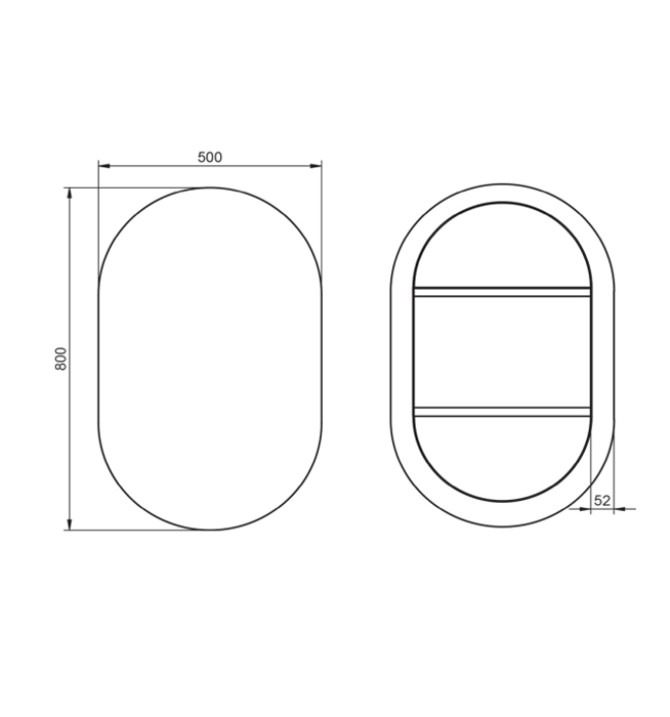 ESPELHO ADA - OVAL SIMPLES...