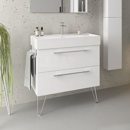 FUSSION CHROME 60 BRANCO MATE - Móvel Suspenso 2 GAV 60cm