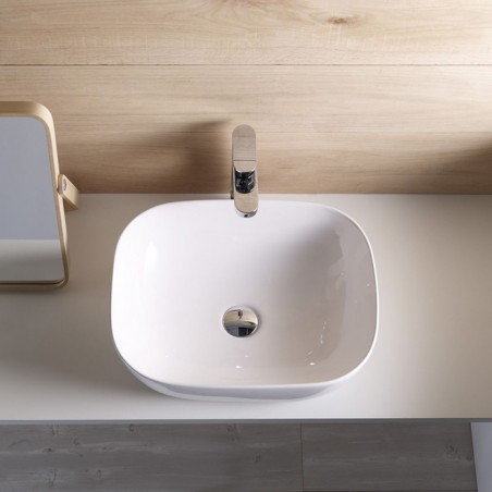 OLEA 49 - Lavatório Pousar Rectangular - S/Furo 490x400x145 mm